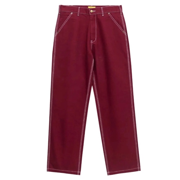 Men's GOLF WANG Red / Burgundy Cotton Twill Work Pant - Size 34 - Picture 1 of 15